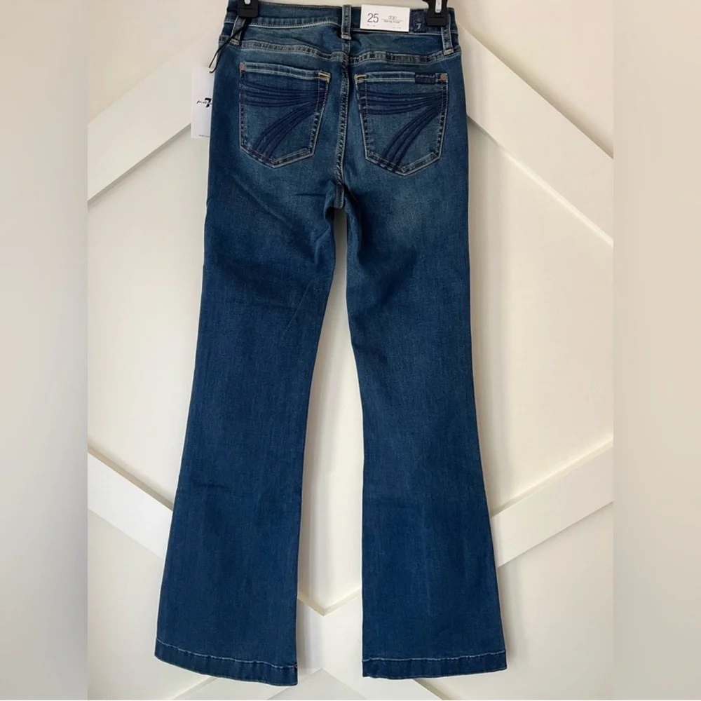 7 For All Mankind Dojo Original Jeans Women's Flare Leg Trousers NWT Size 25 AUM